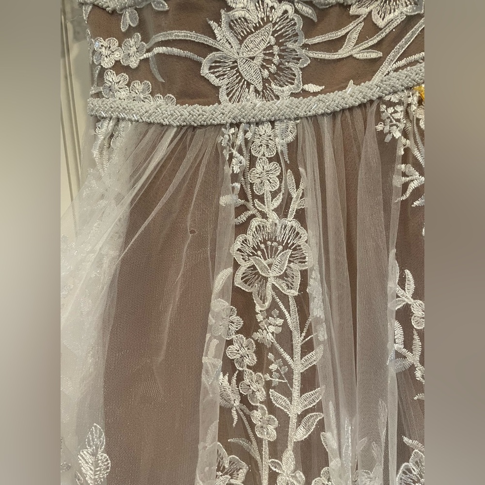 Bronx and Banco Tunisia Gown White Lace size XS - Picture 5 of 7